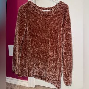 Rose Soft and Cozy Chenille Sweater